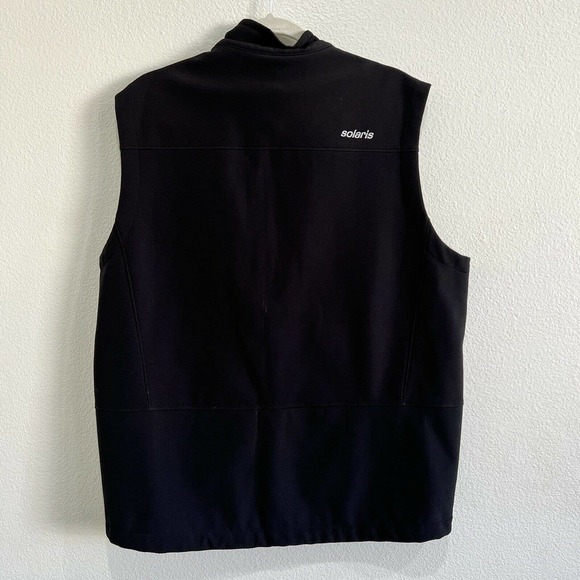 Solaris Black Vest, Zip up, fleece lined Athletic, Men Size L FF - Picture 3 of 6